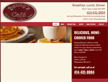 Tablet Screenshot of bennyscafemilwaukee.com